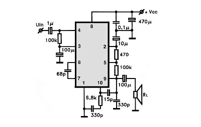 HA1317,V,W,VU,WU electronic component with associated schematic circuit diagram