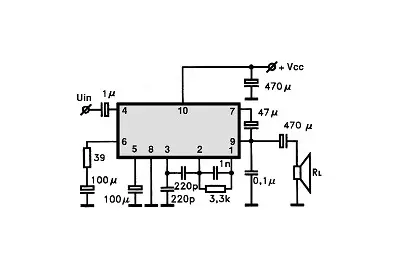 HA1324 electronic component with associated schematic circuit diagram