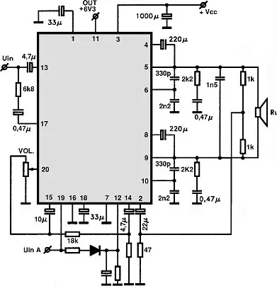 HA1367A electronic component with associated schematic circuit diagram