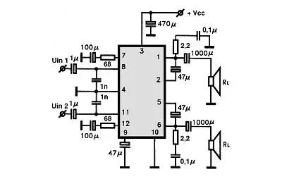 HA1395 electronic component with associated schematic circuit diagram