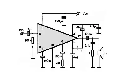 IX1020 electronic component with associated schematic circuit diagram