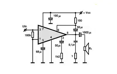 K148YH2 electronic component with associated schematic circuit diagram