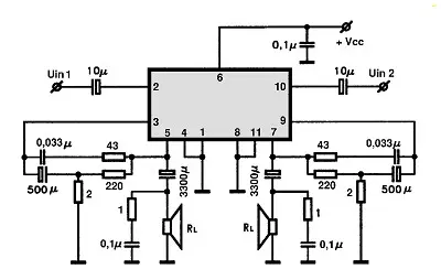 K174YH15 electronic component with associated schematic circuit diagram