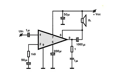 K174YH4A electronic component with associated schematic circuit diagram