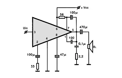 KA2201,A,B,N electronic component with associated schematic circuit diagram