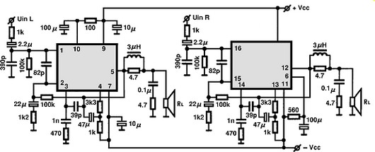 STK4873 electronics circuit
