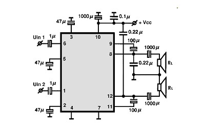 TA7263P electronics circuit