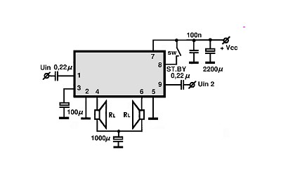 TDA1519A electronics circuit