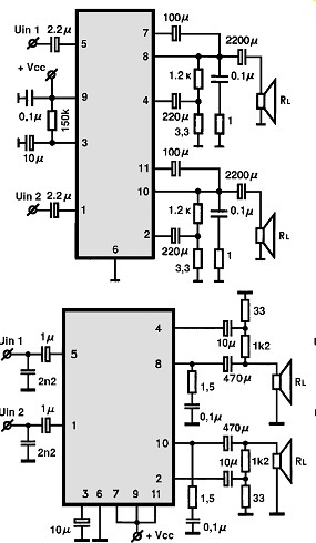 TDA2005 electronics circuit