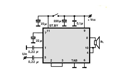 TDA7360-BTL electronics circuit