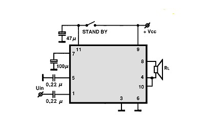 TDA7363 electronics circuit