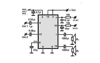 TDA7365 electronics circuit