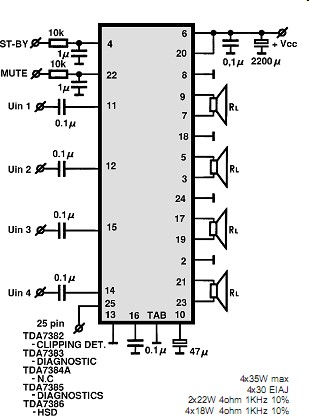 TDA7383 electronics circuit