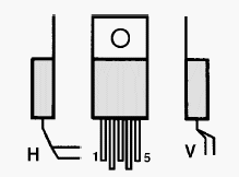 UPC1238H electronic component housed in a TO220 case