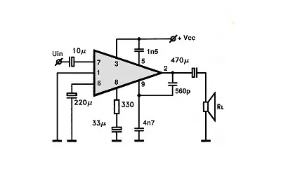 UL1401L electronic component with associated schematic circuit diagram