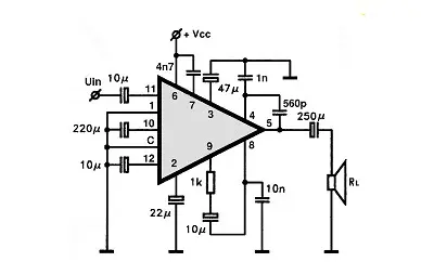 UL1461 electronic component with associated schematic circuit diagram