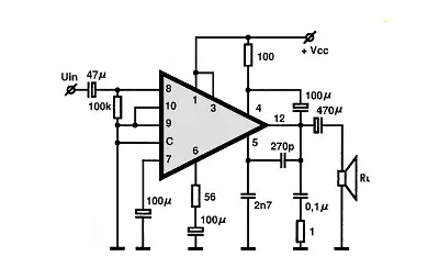 UL1480P electronic component with associated schematic circuit diagram