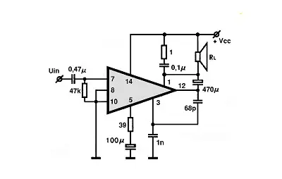 UL1491R electronic component with associated schematic circuit diagram