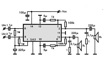 ULN2274B electronic component with associated schematic circuit diagram