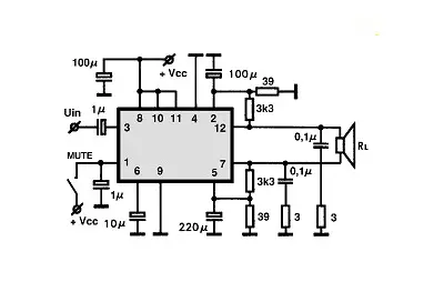 ULN3793W electronic component with associated schematic circuit diagram