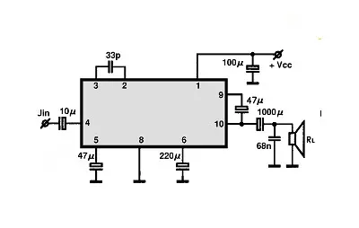 UPC1154H electronic component with associated schematic circuit diagram