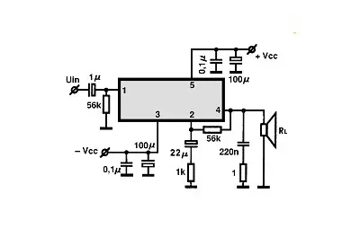 UPC1238H electronic component with associated schematic circuit diagram