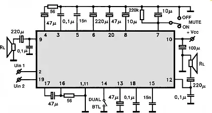 UPC1260G electronic component with associated schematic circuit diagram