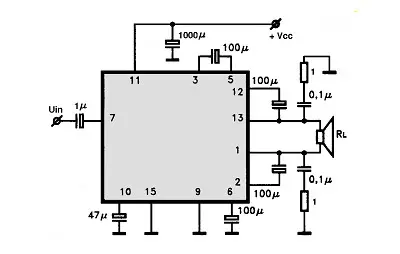 UPC1274V electronic component with associated schematic circuit diagram