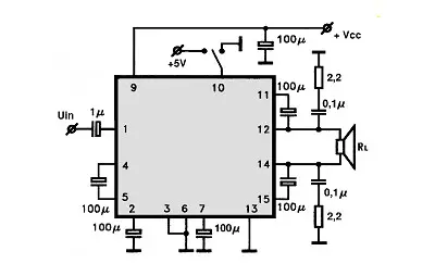 UPC1321V electronic component with associated schematic circuit diagram