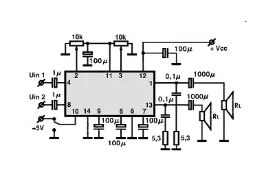 UPC1331V electronic component with associated schematic circuit diagram