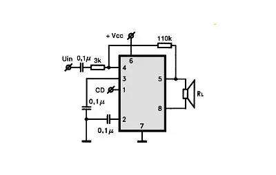 XR-T65119 electronic component with associated schematic circuit diagram