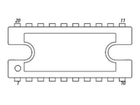 LA4120 electronic component housed in a 20-DILP case