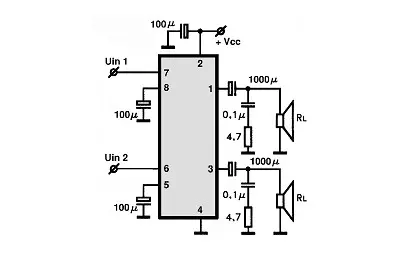 KA2209B electronic component with associated schematic circuit diagram