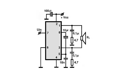 KA2209BTL electronic component with associated schematic circuit diagram