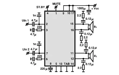 KA22103 electronic component with associated schematic circuit diagram