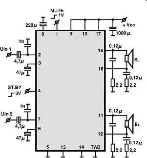 KIA6210AH electronic component with associated schematic circuit diagram