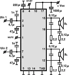 KIA6221AH electronic component with associated schematic circuit diagram