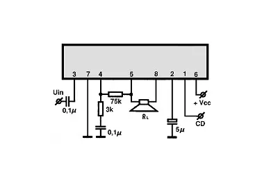 KIA6419P electronic component with associated schematic circuit diagram