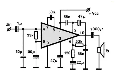 KIA7208 electronic component with associated schematic circuit diagram