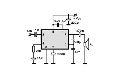 LA4030 electronic component with associated schematic circuit diagram