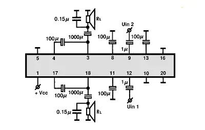 LA4126 electronic component with associated schematic circuit diagram