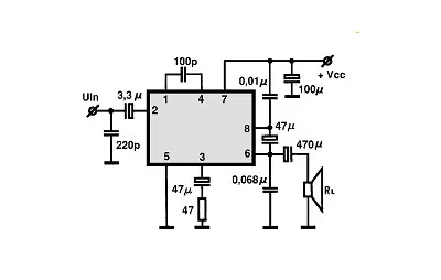 LA4140 electronic component with associated schematic circuit diagram