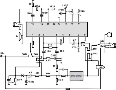 LA4162 electronic component with associated schematic circuit diagram