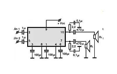 LA4260 electronic component with associated schematic circuit diagram