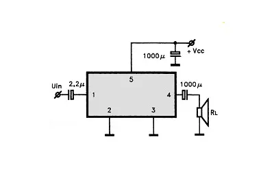 LA4425 electronic component with associated schematic circuit diagram