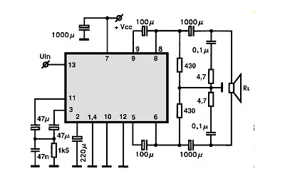 LA4446BTL electronic component with associated schematic circuit diagram