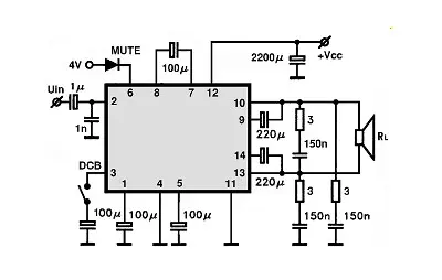 LA4471 electronic component with associated schematic circuit diagram