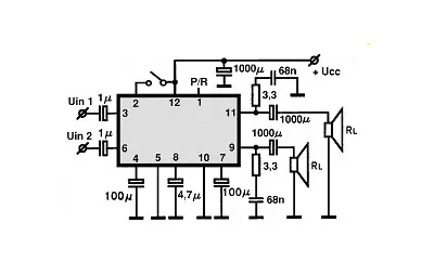 LA4480 electronic component with associated schematic circuit diagram