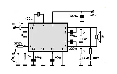 LA4490 electronic component with associated schematic circuit diagram