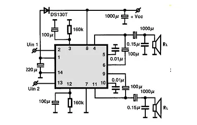 LA4508 electronic component with associated schematic circuit diagram